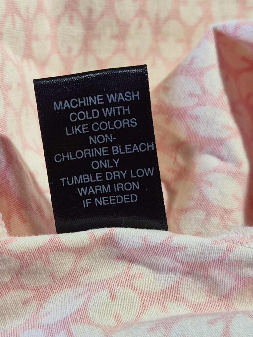 Avenue Stretch Cotton Blouse Size 26 (4X) Peach and Cream Short Sleeve - Picture 8 of 8